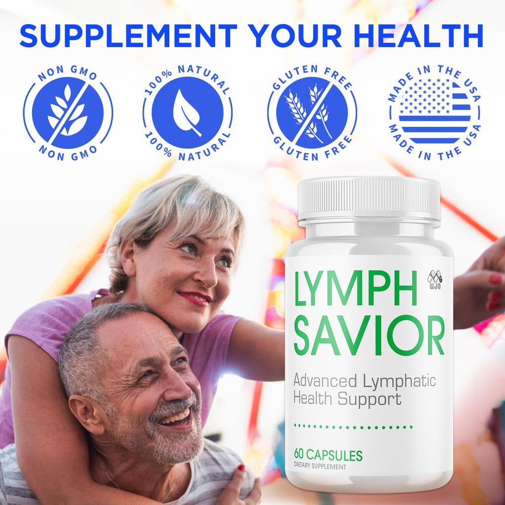 (2 Pack) Lymph Savior Capsules, Official Lymph Savior Pills with All Natural Ingredients, Maximum Strength Supplement with Premium Vitamins Supporting Optimal Wellness & Advanced Health (120 Capsules)