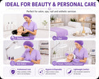 Disposable Bouffant Caps, 21inches Hair Net, Elastic Dust Cap for Food Service, Kitchen Head Cover (Purple)