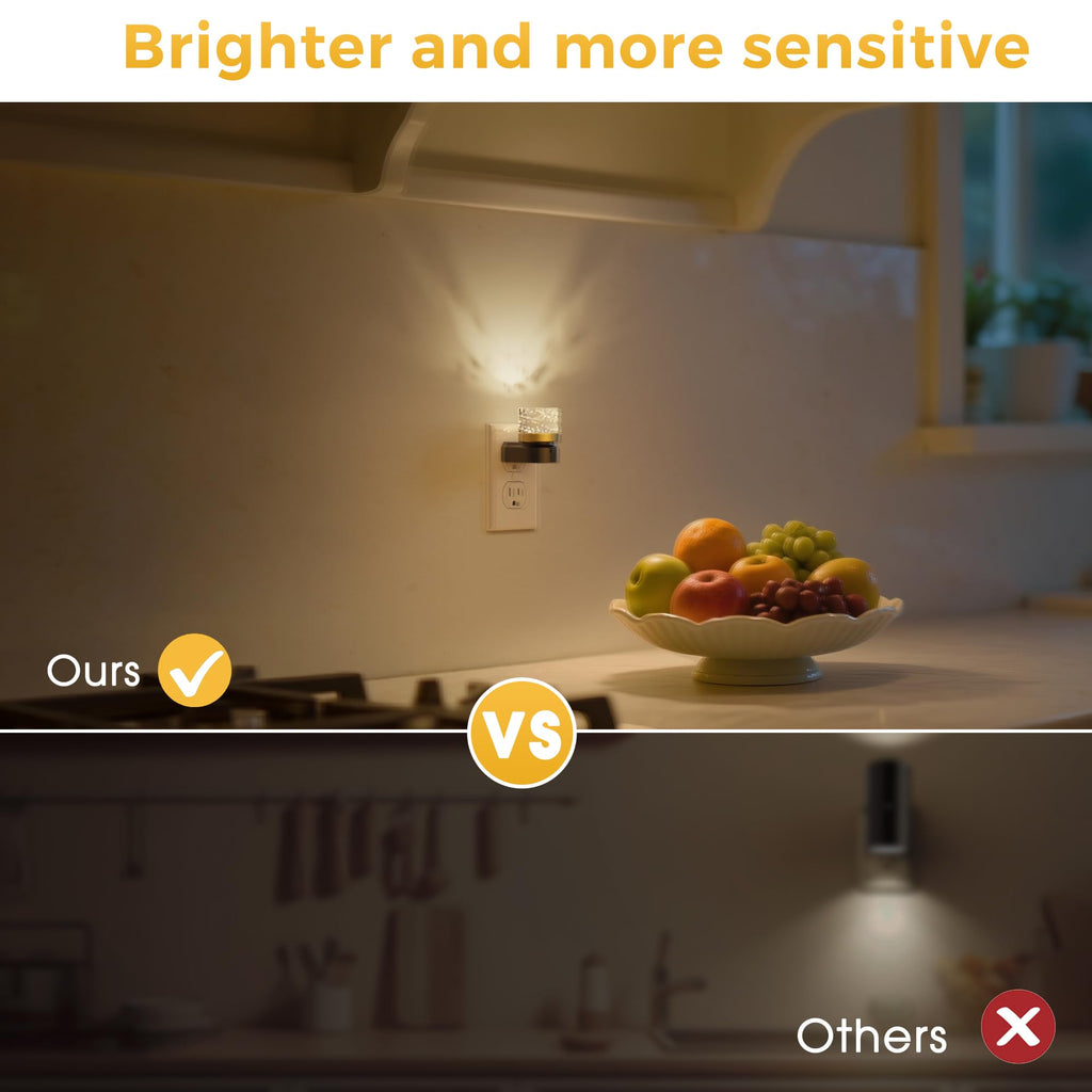 L LOHAS LED Night Lights Plug into Wall, 2 Pack 3000K/4000k/5000K Adjustable Color Temperature Bubble Night Light, Dusk to Dawn Sensor for Hallway, Bathroom, Rooms
