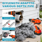 Sealegend 30 Feet Dryer Vent Cleaner Kit, Lint Remover, 2×Upgraded Flexible Quick-Snap Brush with Drill Attachment, Extends Up to 30 Feet for Easy Cleaning, Works with/Without a Power Drill