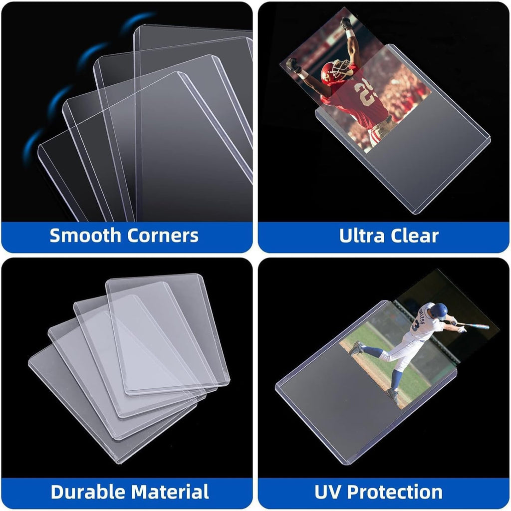 400 Card Sleeves Hard Plastic, Arjiekwei 3"X 4" Trading Card Holder, 35PT
