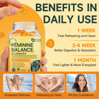 Feminine Balance Gummies, Probiotics Gummies for Women - pH Balance, Odor Control, Vaginal Flora & Digestive Health - Vaginal Probiotic with Vitamin C for Immune, Hawaiian Pineapple Flavor, 90 Gummies