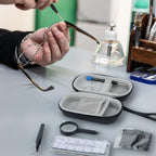 Eyeglass Repair Kit with Screws, Mini Glasses Repair Kit, Eye Glass Repairing Kit with Eyeglass Screws, Silicone Nose Pads, Tweezer, Screwdriver for Eyeglasses,Sunglasses, Magnify Glass and Case
