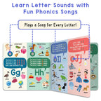 LEARNING BUGS Phonics Songs Book, 26 Letter Sound Songs, Preschool & Kindergarten Learn to Read for 3 Year olds, Perfect Toy and Gift for Toddlers Ages 2+