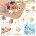 dsooldre 50 Pcs Mini Dog Figurines Miniature Resin Animals in Bulk Little Puppy Toys Dog Cake Decorations for DIY Moss Landscape Garden Ornament Birthday Party Home Decors