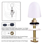 Extra Thick Toilet Wax Ring Kit Include Closet Bolts, Bolt Caps, Thick Flange and Retainer Washers, Fits 3 Inch and 4 Inch Waste Lines for Toilet Gas Odor and Watertight Sealing