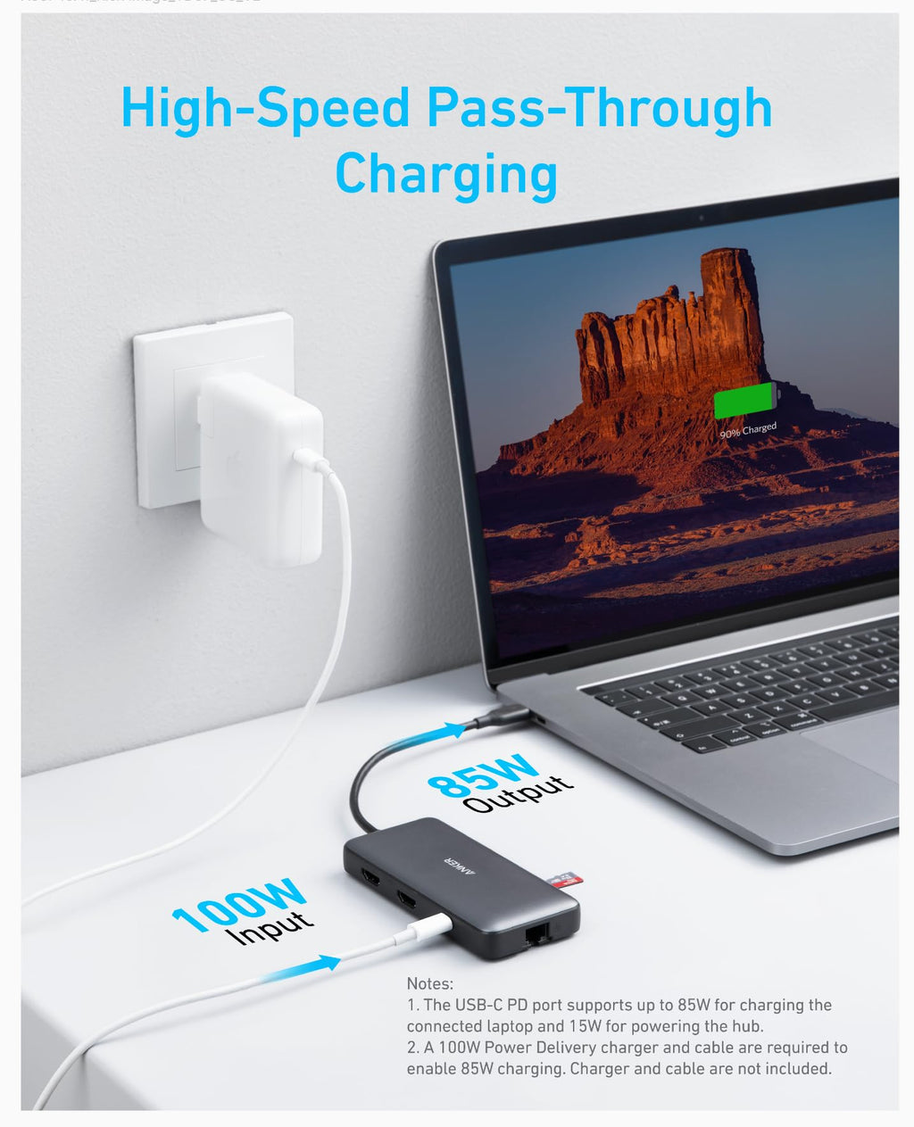 Anker Laptop Docking Station Dual Monitor, 8-in-1 USB C Hub with 4K HDMI