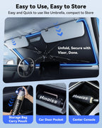 Nmoiss 2026 Windshield Sun Shade Umbrella [Vinyl Coating Heat Shield]