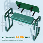 AUROPEAK Garden Kneeler and Seat, 7-Level Adjustable Stool with Handles
