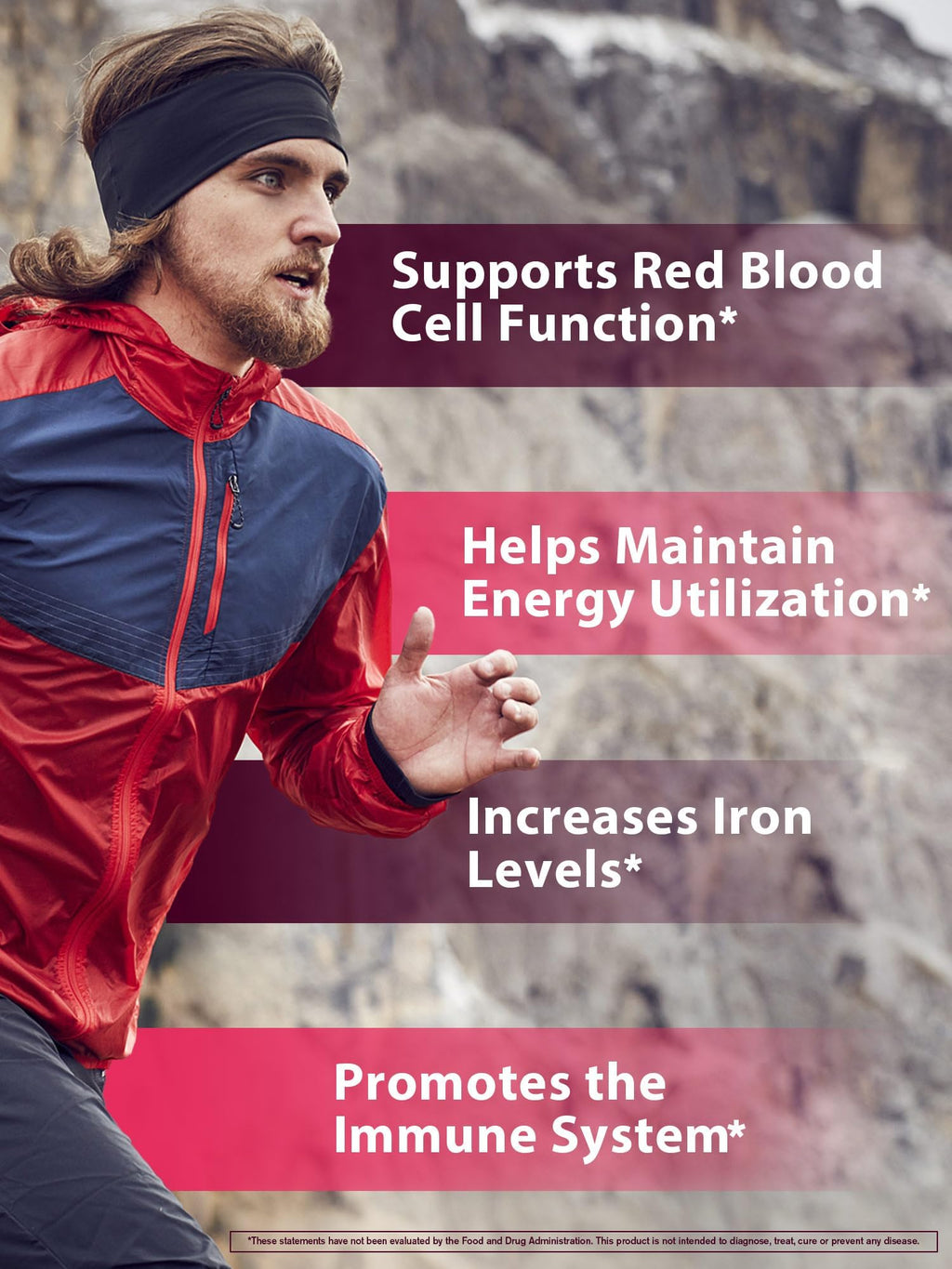 Iron Supplement for Women Men, High Potency Iron 65mg with Vitamin C 250mg, Stomach Friendly Iron Pills for Red Blood Cell & Immune Support, Vegan, Non-GMO & Gluten Free, 180 Tablets