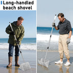 Sand Flea Rake, 65" Stainless Steel Long Handle Sand Sifter for The Beach