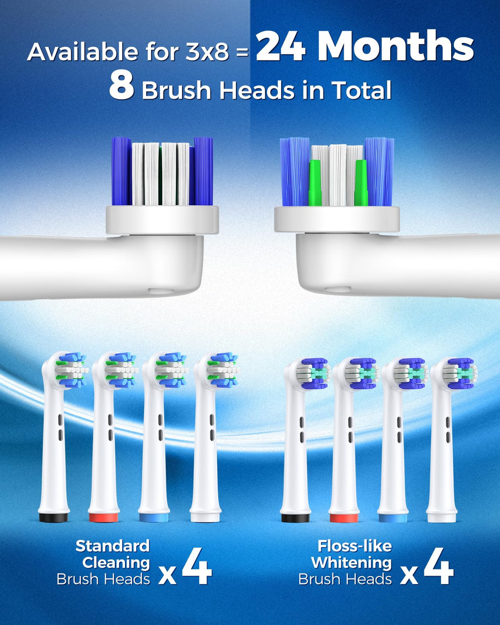 TEETHEORY Rotating Electric Toothbrush for Adults with 8 Brush Heads (2 Types), 4 Modes Deep Clean Electric Toothbrush with Rechargeable Power and 2 Min Smart Timer Purple