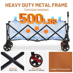 Timber Ridge 51.2'' Extended Collapsible Wagon Cart with Brakes