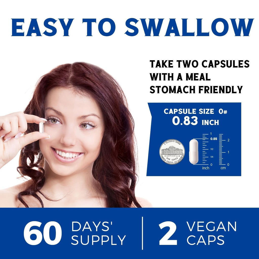 Vitalibre 10 in 1 Magnesium Complex, 420mg Elemental Magnesium | Ultra Strength, Max Absorption | Chelated Magnesium Supplement for Nerves, Bone & Heart Health | Non-GMO, 120 Vegan Capsules