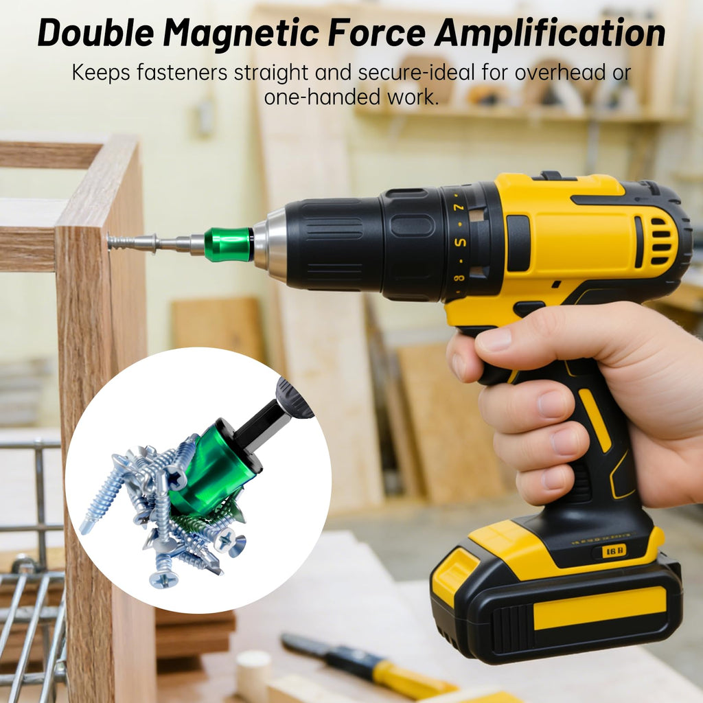 5PCS Magnetic Screw Holder,Strong Screwdriver Head Magnetic Ring,Universal Removable Household Tool Drill Bit Holder for Hex Screwdrivers&Power Bits,Mechanics,Carpenters,Household Repairs