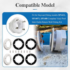 SPX1408B Face Plate & SPX1408C Gasket Compatible with Hayward Pool SP1408 SP1411, SP14071 Inlet Return Wall Fitting Kit,Vinyl Swimming Pool Return Wall Fitting Kit W/4 Face Plates, 8 Gaskets,16 Screws