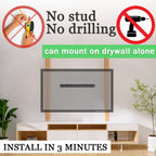 Auoace No Stud TV Wall Mount, Studless Drywall TV Hanger for 12-55 Inch TVs