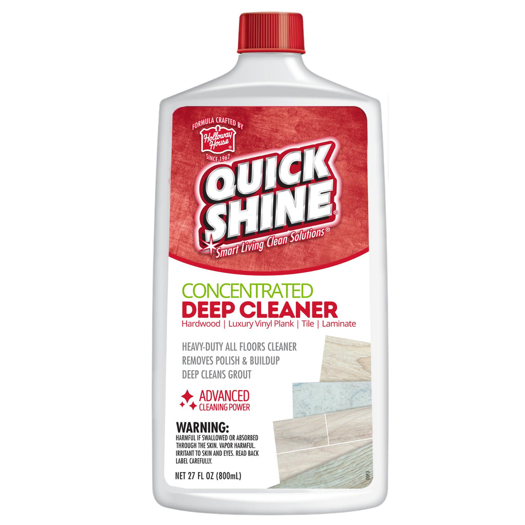 Quick Shine Multi Surface Deep Floor Cleaner and Remover 27oz | Removes Wax Build-Up, Revitalizes Floors & Cleans Grout | Use on Hardwood, Laminate, LVT, Tile and Stone | Pro-Level Cleaning