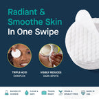 SLMD by Dr. Pimple Popper - AHA BHA Toner Pads Swipes, Salicylic Acid, Glycolic Acid & Lactic Acid - Daily Resurfacing Pads for Face & Body - Facial Exfoliating Resurface, Treat, and Prevent Acne