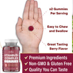 NEW AGE Vitamin B Complex Gummies with Vitamin B3, B6, & B12 – with Biotin, Folic Acid & Vitamin C – Gluten-Free, Vegan, Made in The USA! (120 Count (Pack of 2))