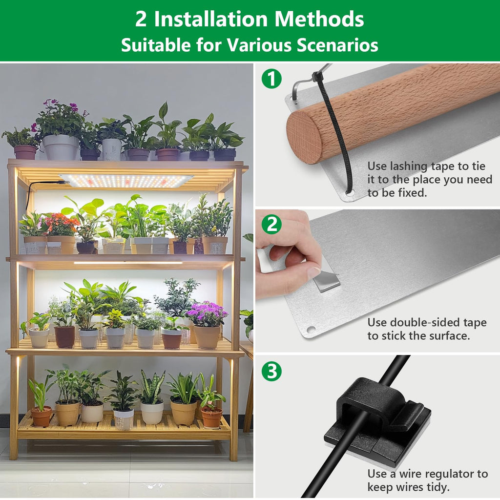 Aumtrly Seed Starting Grow Light, 552 LED Full Spectrum Plant Lamp 4 Panel