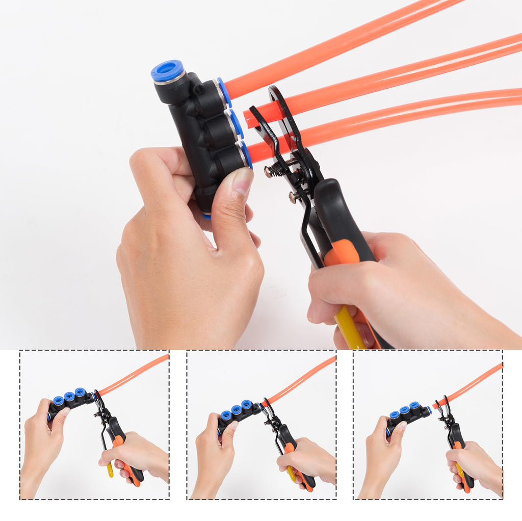 PLATATO Push to Connect Fittings Disconnect Tool Air Line Removal Tool for 3/8”, 1/2” (10-12mm) Pneumatic Air Hose Quick Connect Fittings Quick Release Pliers