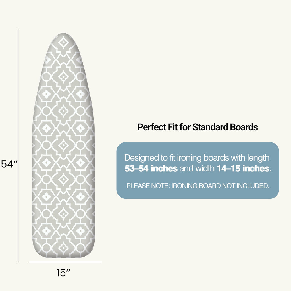 UniSimp Ironing Board Cover and Pad, Standard Size 15x54, Geometric