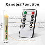 SUNGEGE Candle Battery Operated, 6.7 Inch, Ivory, Set of 6