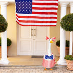 Silicherry 4th of July Goose Outfit Set Patriotic Lawn Porch Goose Clothes American Flag Goose Costume Independence Day Goose Outfit for 23'' Plastic Goose Outdoor Patio Yard Lawn Art(Bikini)