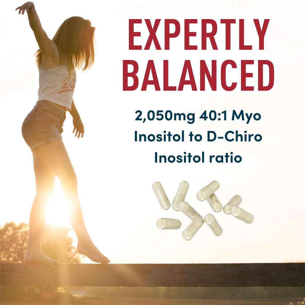 WINDSOR BOTANICALS Myo-Inositol & D-Chiro Inositol 40:1 Ratio - Inositol Supplements with Maca Root & Ashwagandha - 120 Vegan Capsules