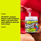 GHOST BCAA Powder Amino Acids Supplement, Blue Raspberry - 30 Servings - Sugar-Free Intra, Post & Pre Workout Amino Powder & Recovery Drink, 7G BCAA