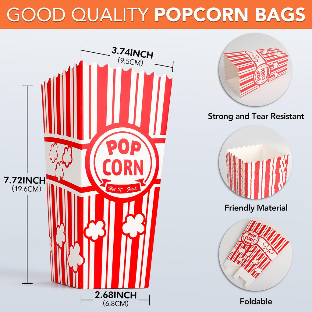 VOISEN Popcorn Boxes,20 Pack Popcorn Bucket Containers
