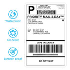 KNAON Thermal Shipping Labels - 500 Pack of 4x6 Fanfold Direct Thermal Labels with Strong Adhesive, Commercial Grade Quality
