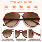 EYEGUARD 3 Pack Retro Aviator Bifocal Reading Sunglasses for Women Men UV400 Protection Classic Square Sun Readers 2.00