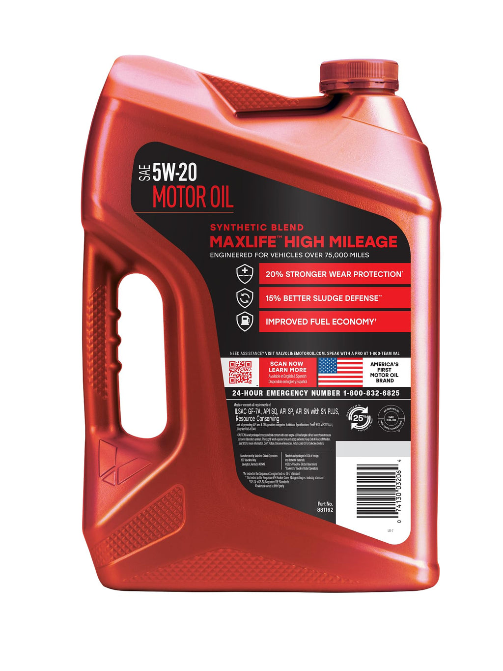 Valvoline MaxLife High Mileage 5W-20 Synthetic Blend Motor Oil 5 Quart