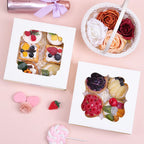 TOMNK 60pcs Cookie Boxes, 8x8x2.5 Inches Bakery Boxes with 2 Style Windows for Chocolate Strawberries, Pie, Pastry, Dessert, Cake, Birthday Party, Mother's Day, Weddings