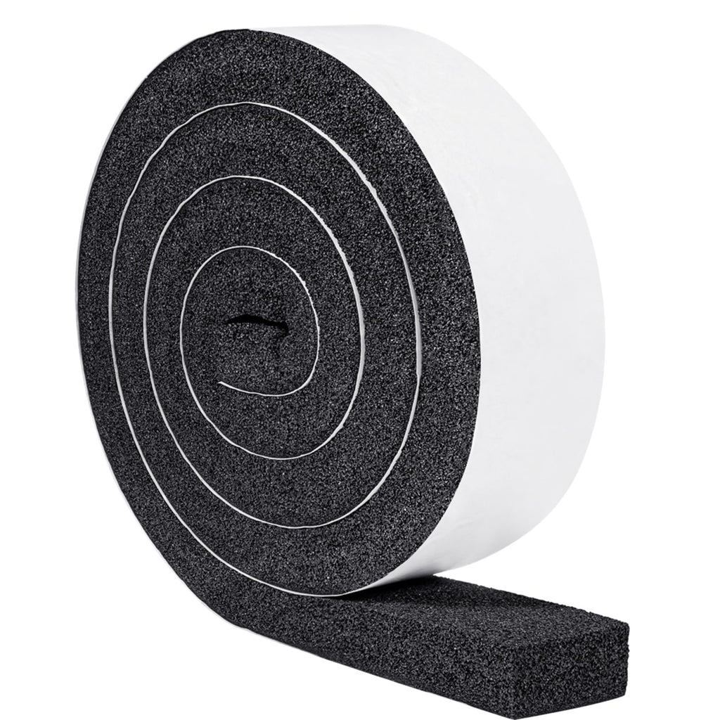 Yotache Open Cell Foam Air Conditioner Weather-Strip Seal Tape 2"x1", Thick Adhesive with High Resilience Foam Cushion Strip, 6.5 Feet Long