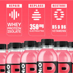 Protein2o Hydration Drink - 2-in-1 Liquid Clear Whey Protein Isolate and Electrolyte Drink - 20g Protein, Vitamins B5, B6 - Post-Workout Recovery - 16.9 Fl Oz - 12 Count Strawberry Watermelon