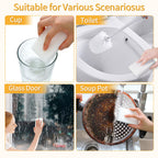 100 Pack Magic Cleaning Sponges Eraser, Multi-Functional Melamine Sponge Foam Cleaning Pads for Household Kitchen Bathroom Furniture Bathtub Sink Cleaning Kitchen Dish Sponge, 10x6x2cm