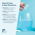 Retainer and Denture Cleansers 240 Tablets Removes Bad Odors Discoloration Stains Plaque for Cleaning Invisalign Mouth Guard Night Guard and Removable Dental Appliances by M3