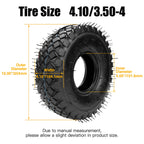FVRITO Set of Two 4.10/3.50-4 4.10-4 410-4 Tire and Inner Tube with Bent Valve Stem Replacement for Lawn Mower Hand Truck Wheelbarrow Trailers Dollies Wagon Snowblower Compressor Generator Go kart