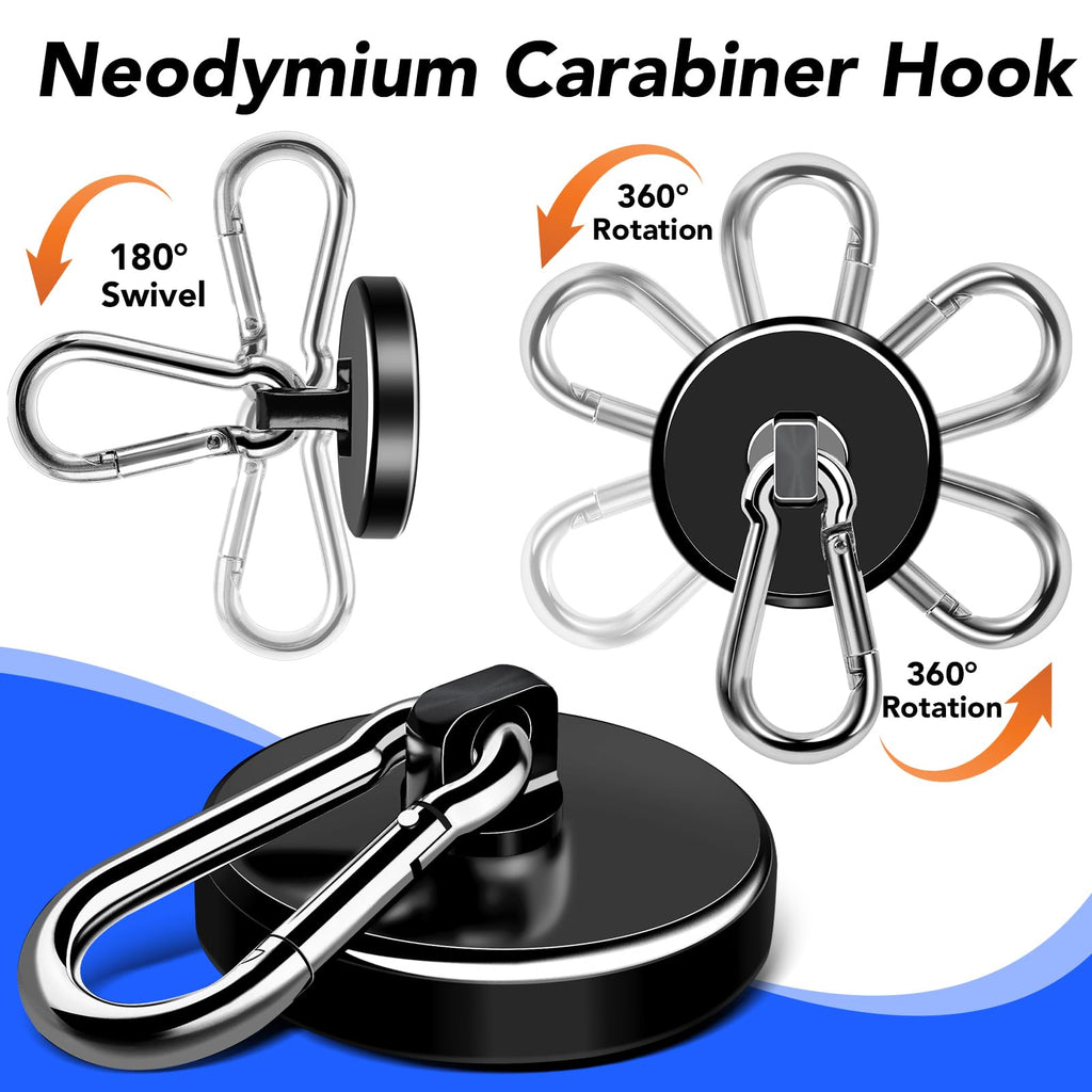 LOVIMAG Magnetic Hooks 200 LBS Strong Magnets Cruise 2Pack Magnet with Hook