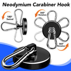 LOVIMAG Magnetic Hooks 200 LBS Strong Magnets Cruise 2Pack Magnet with Hook