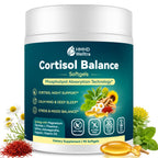 Cortisol Supplements for Women Men, 10-in-1 Cortisol Reducer Detox Manager Softgels w. Magnesium L-Theanine Apigenin Saffron Rhodiola, Evening Calm for Sleep Mood Energy, Non-Melatonin Liposomal