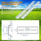 VAMRONE 10 Piece Aluminum DIN Rails, 12 Inches Long, 35mm Wide, 7.5mm High, Top Hat Slotted DIN Rail with RoHS, Extra Premium Screws Included for Hardware Components Mounting