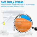 Chlorine Tablets 3 inch 25 Pounds, TABIT Swimming Pool Long Lasting Chlorinating Tablets, Slow Dissolving, Tri-Chlor for Swim Pool, Hot Tubs, Spa