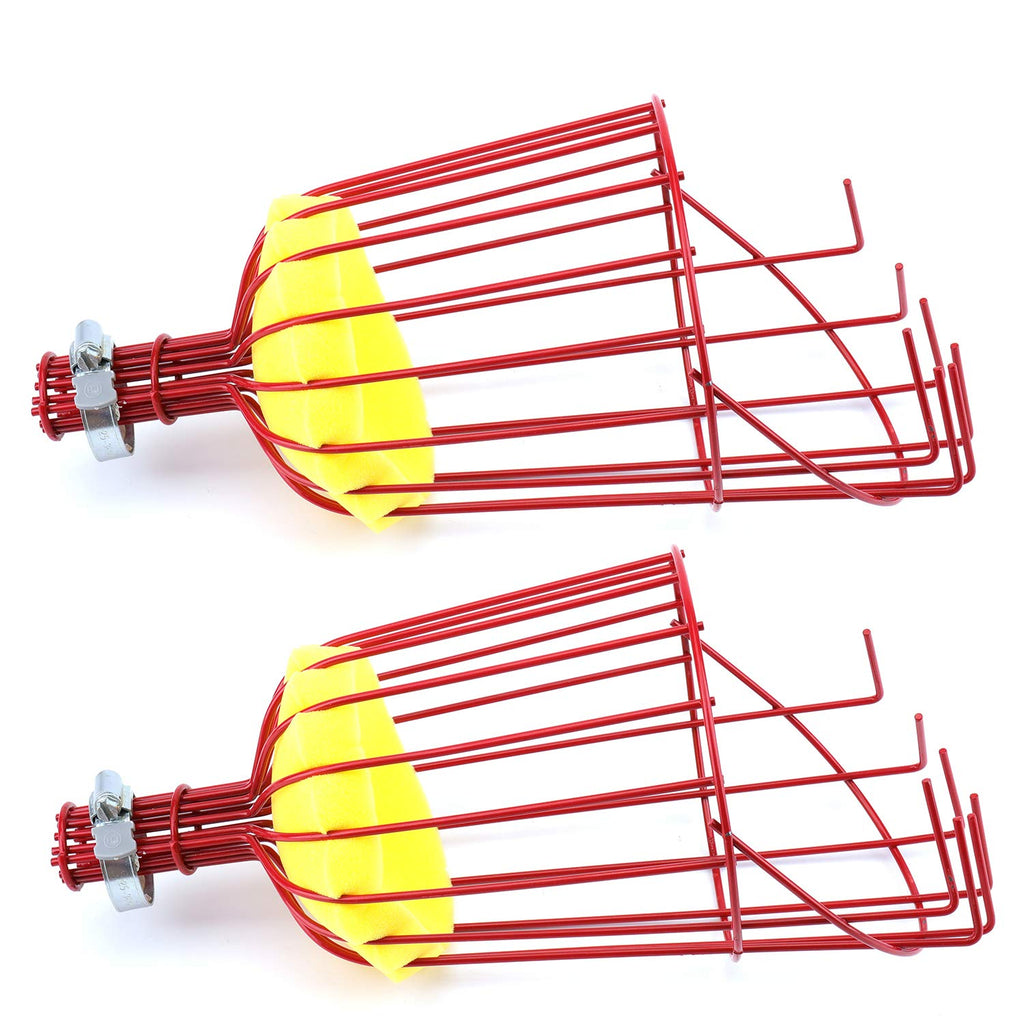Suwimut 2 Pack Fruit Picker Basket Head, Fruit Harvesting Tool for Gathering Apple Mango Orange Avocados Lemon Peach, Fruits Tree Grabber Tool with Foam Cushion to Prevent Bruising (Pole Not Included)