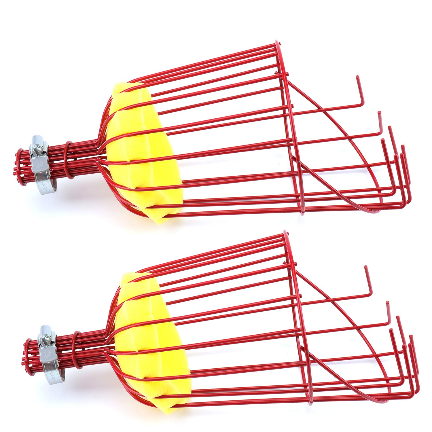 Suwimut 2 Pack Fruit Picker Basket Head, Fruit Harvesting Tool for Gathering Apple Mango Orange Avocados Lemon Peach, Fruits Tree Grabber Tool with Foam Cushion to Prevent Bruising (Pole Not Included)