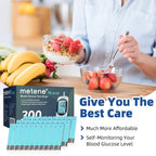 Metene TD-4116 Blood Glucose Test Strips, 300 Count Test Strips for Diabetes, Use with metene TD-4116 and metene S Blood Glucose Monitor Only(No Monitor)