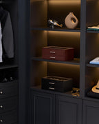 ProCase 12-Slot Watch Case for Men, 2-Tier Pull-Out Drawers Box -Black